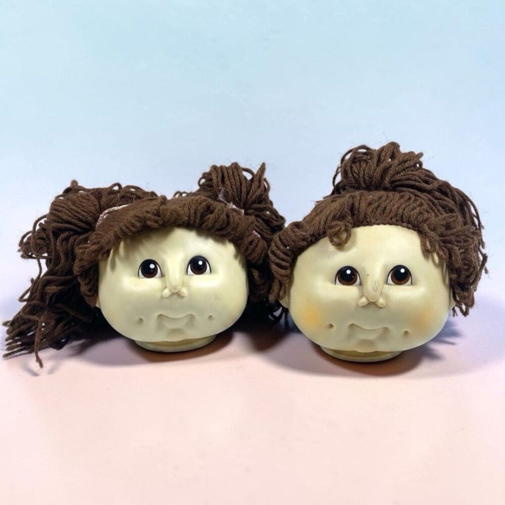 Lot Of 2 Vintage 1984 Original Doll Baby Doll Head Fibre Craft Martha Nelson Kit